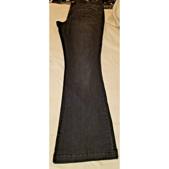 Ed Hardy Jeans Womens 32 Black Tiger Head‎ Embroidered Mid Slim Flare Y2K - Picture 15 of 16